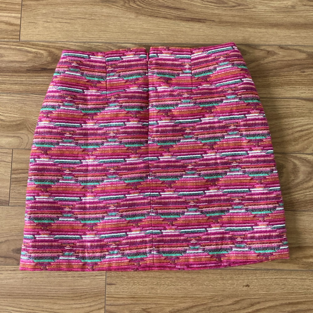 LOFT Pink Patterned Mini Skirt Size 4 - Picture 2 of 7